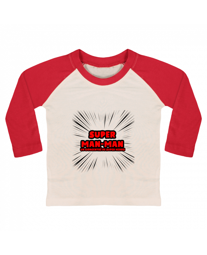 Tee-shirt Bébé Baseball ML Super Man-Man par lip