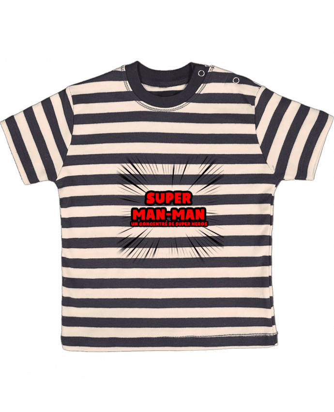 T-shirt baby with stripes Super Man-Man by lip