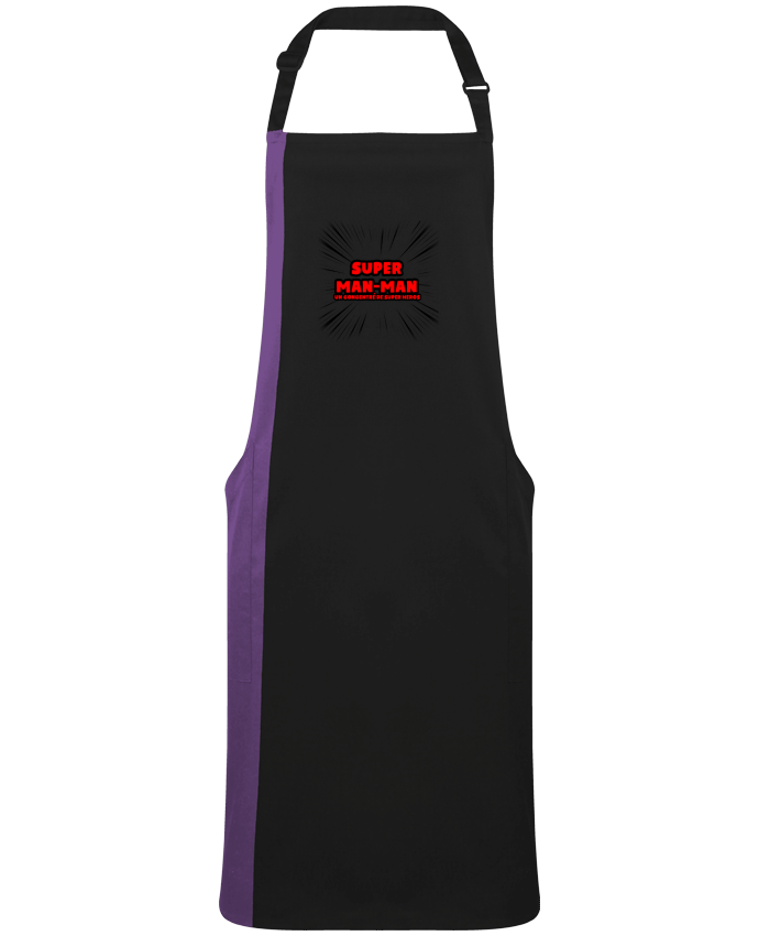 Two-tone long Apron Super Man-Man by  lip