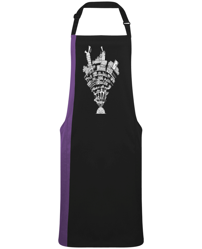 Two-tone long Apron Perintzia invisible city by  Jugodelimon