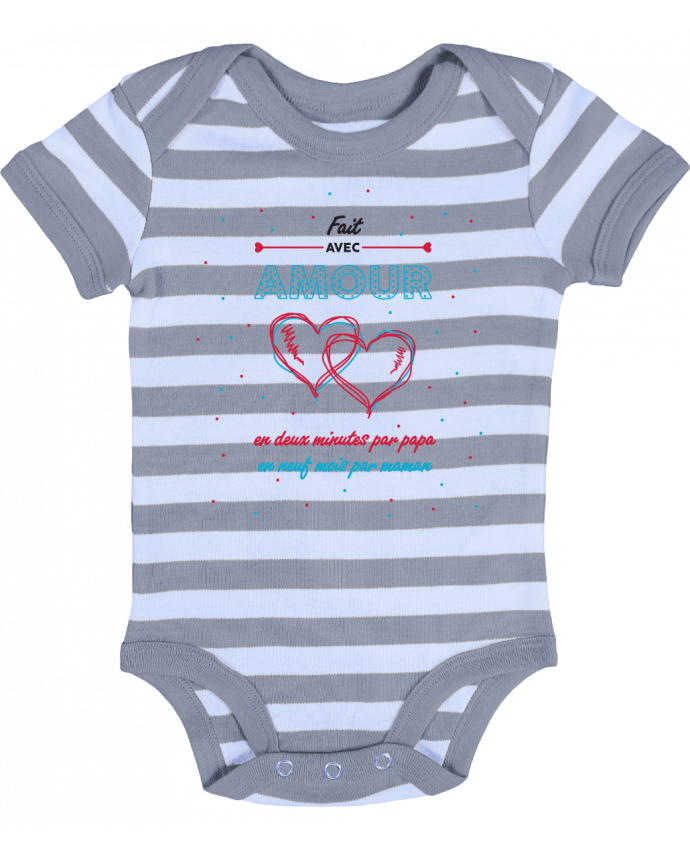 Baby Body striped Fait avec amour - tunetoo
