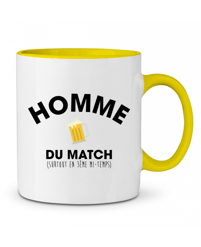 Two-tone Ceramic Mug Homme du match - Bière tunetoo