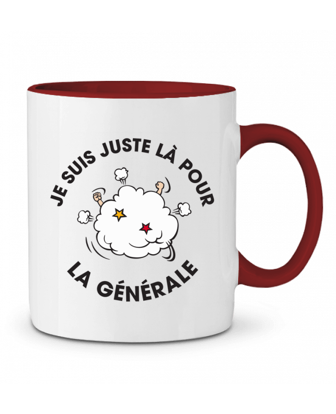 Mug bicolore Je suis là pour la générale tunetoo