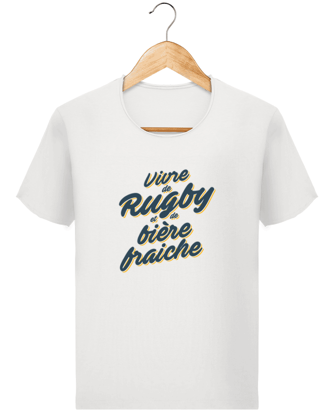 T-shirt Men Stanley Imagines Vintage Vivre de rugby et de bière fraîche by tunetoo