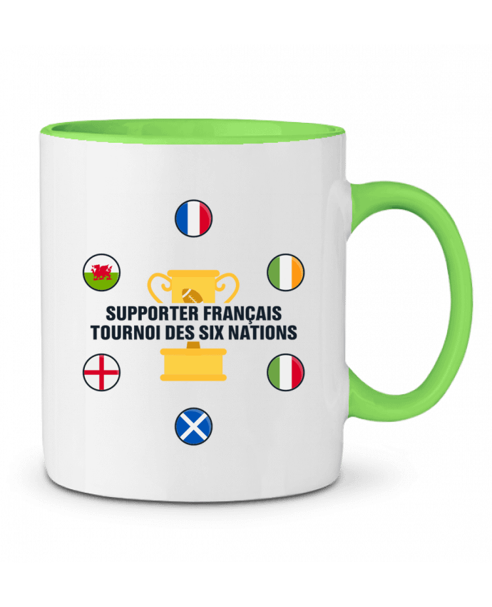 Mug bicolore Supporter français - Tournoi des six nations tunetoo