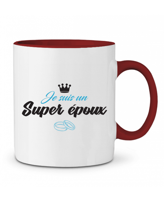 Two-tone Ceramic Mug Je suis un super époux tunetoo