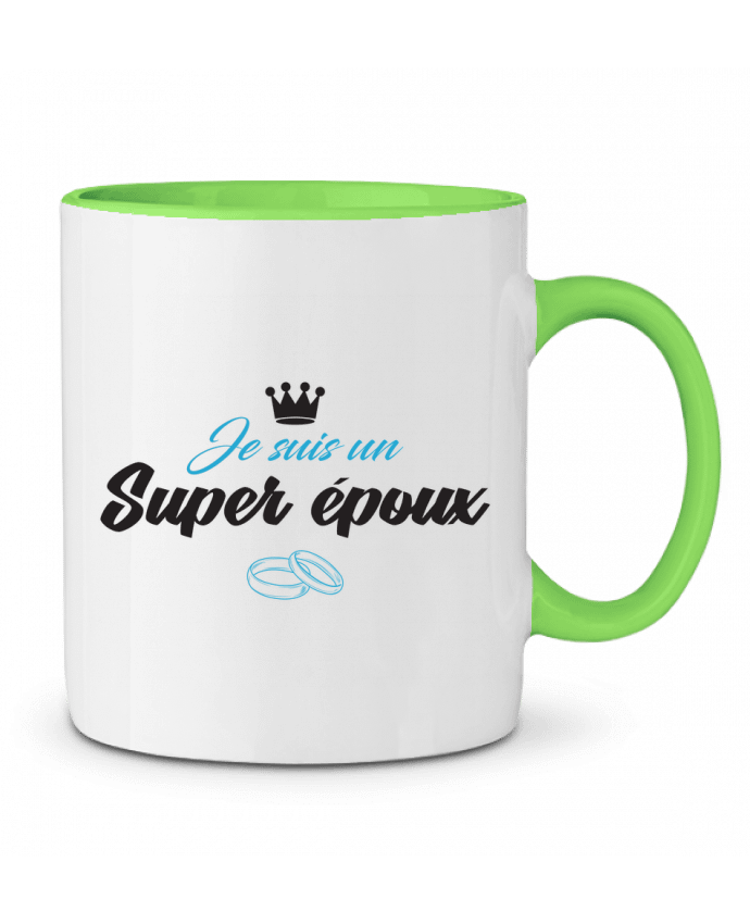 Mug bicolore Je suis un super époux tunetoo