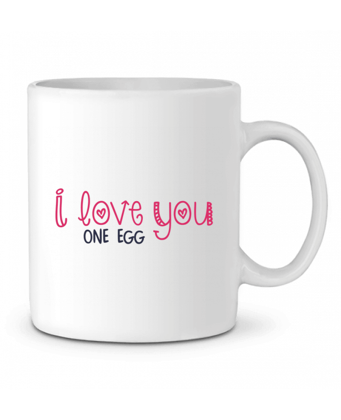 Ceramic Mug I love you one egg by tunetoo