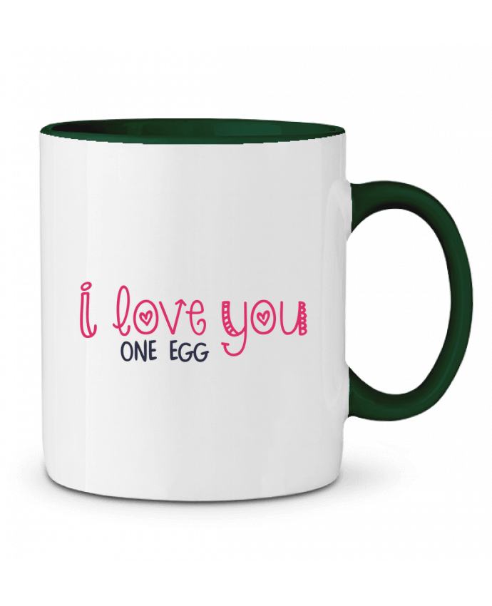 Mug bicolore I love you one egg tunetoo
