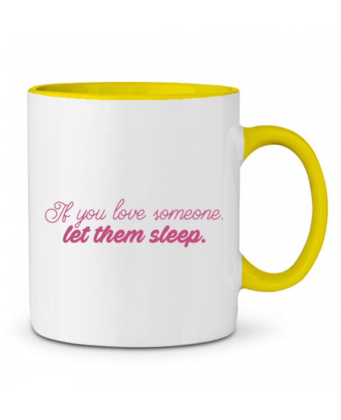 Mug bicolore If you love someone, let them sleep tunetoo