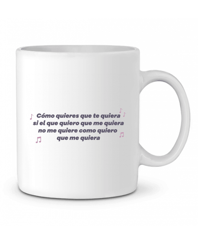 Ceramic Mug Como quieres musica by tunetoo