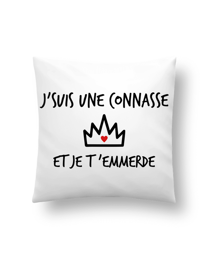 Cushion synthetic soft 45 x 45 cm J'suis une connasse et je t'emmerde by Benichan