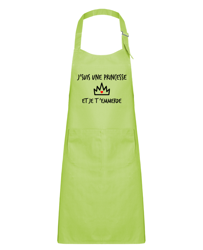 Kids chef pocket apron J'suis une princesse et je t'emmerde by Benichan