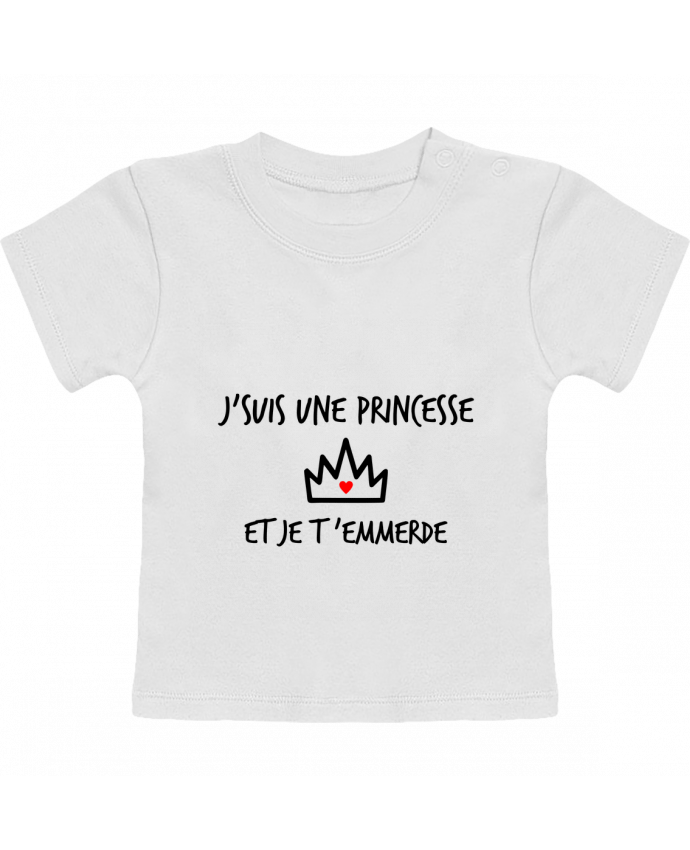 T-shirt bébé J'suis une princesse et je t'emmerde manches courtes du designer Benichan