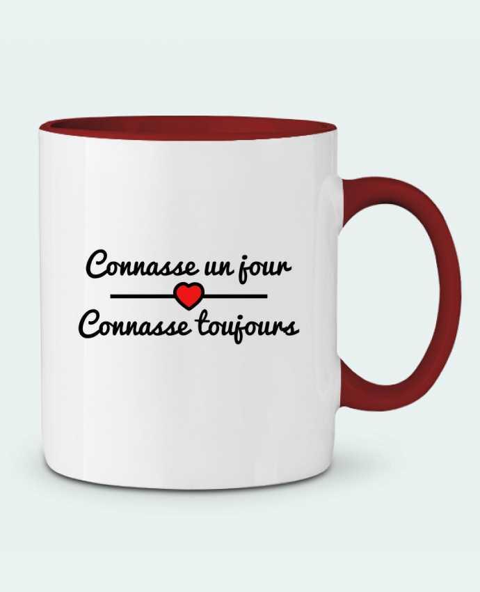 Two-tone Ceramic Mug Connasse un jour, connasse toujours Benichan