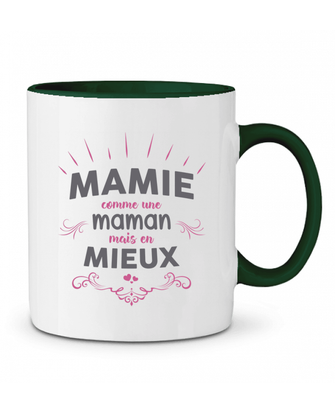 Two-tone Ceramic Mug Mamie comme une maman mais en mieux tunetoo
