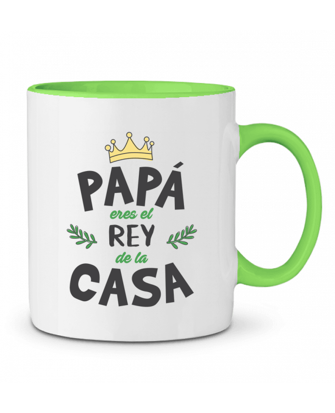 Taza Cerámica Bicolor Papá eres el rey de la casa tunetoo