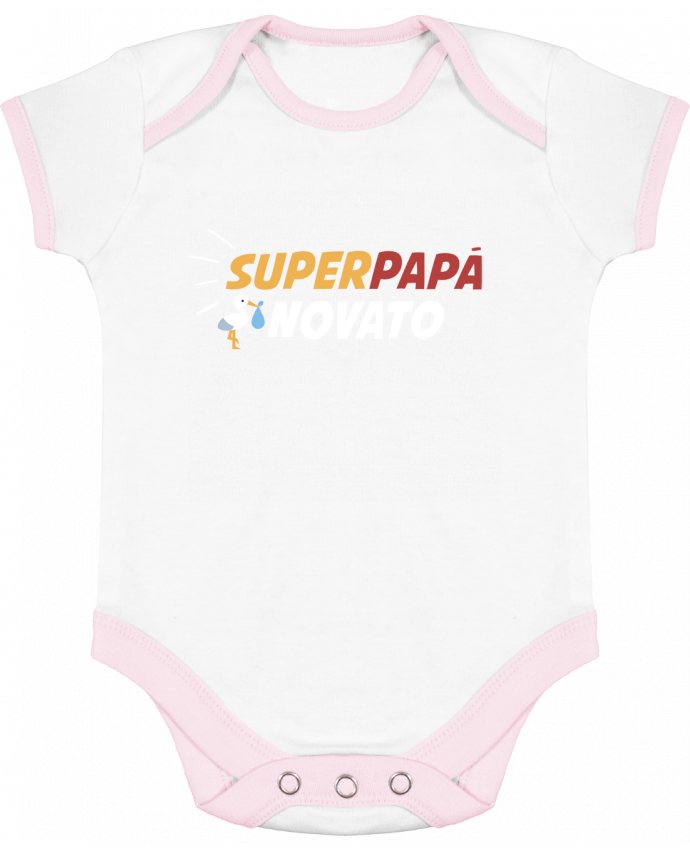 Body Bebé Contraste Superpapá novato por tunetoo