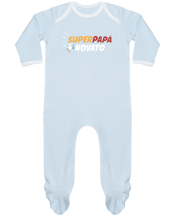 Pijama Bebé Manga Larga Contraste Superpapá novato por tunetoo