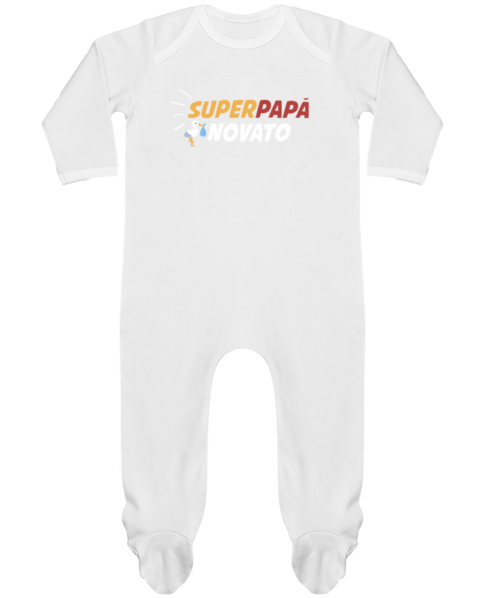 Baby Sleeper long sleeves Contrast Superpapá novato by tunetoo