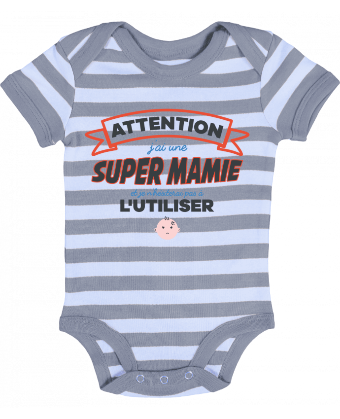 Baby Body striped Attention super mamie - tunetoo