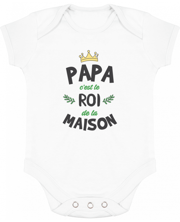 Baby Body Contrast Papa c'est le roi de la maison by tunetoo