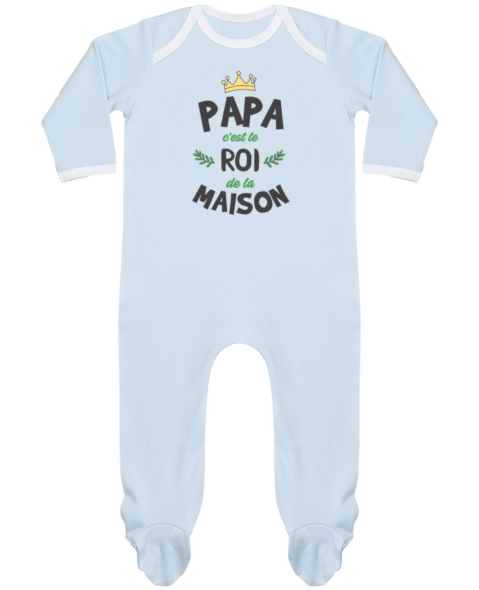 Body Pyjama Bébé Papa c'est le roi de la maison par tunetoo