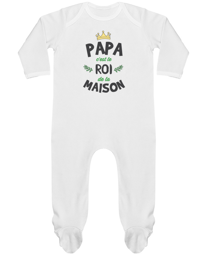 Pijama Bebé Manga Larga Contraste Papa c'est le roi de la maison por tunetoo