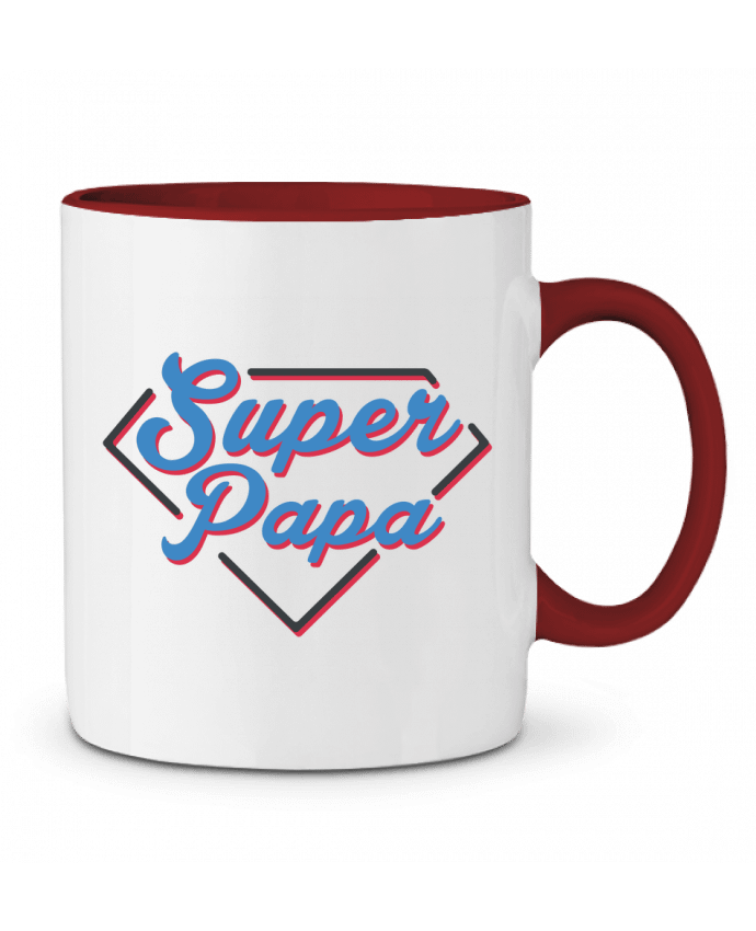 Mug bicolore Super papa tunetoo