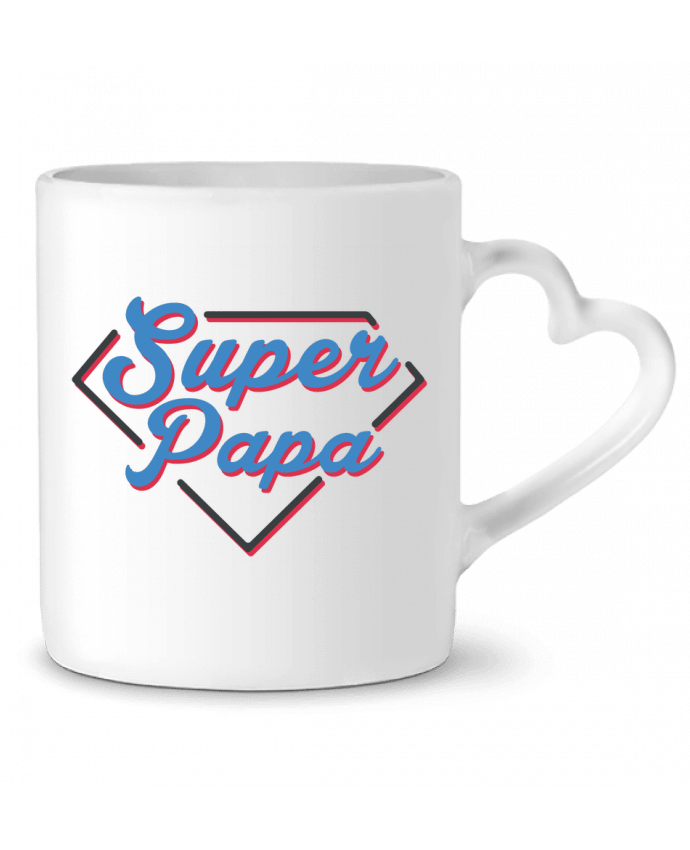 Mug Heart Super papa by tunetoo