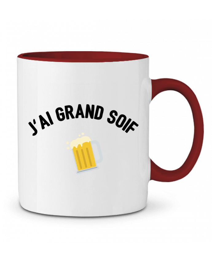 Mug bicolore J'ai grand soif ! tunetoo