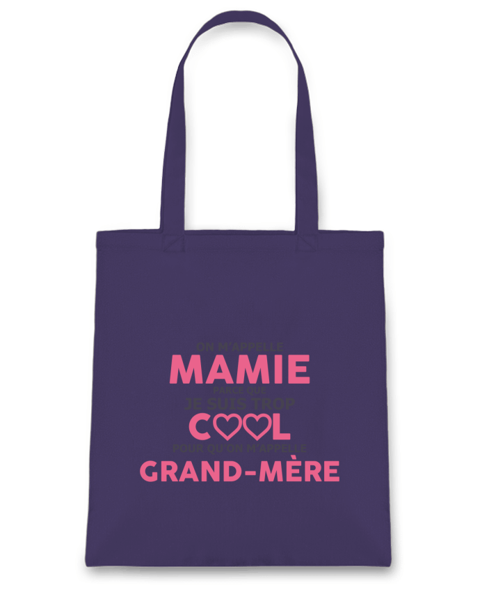 Tote Bag cotton Mamie trop cool by tunetoo