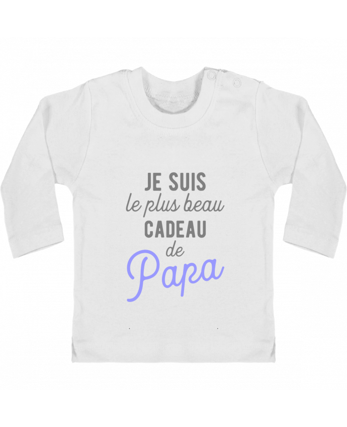 Baby T-shirt with press-studs long sleeve Cadeau de papa humour manches longues du designer Original t-shirt