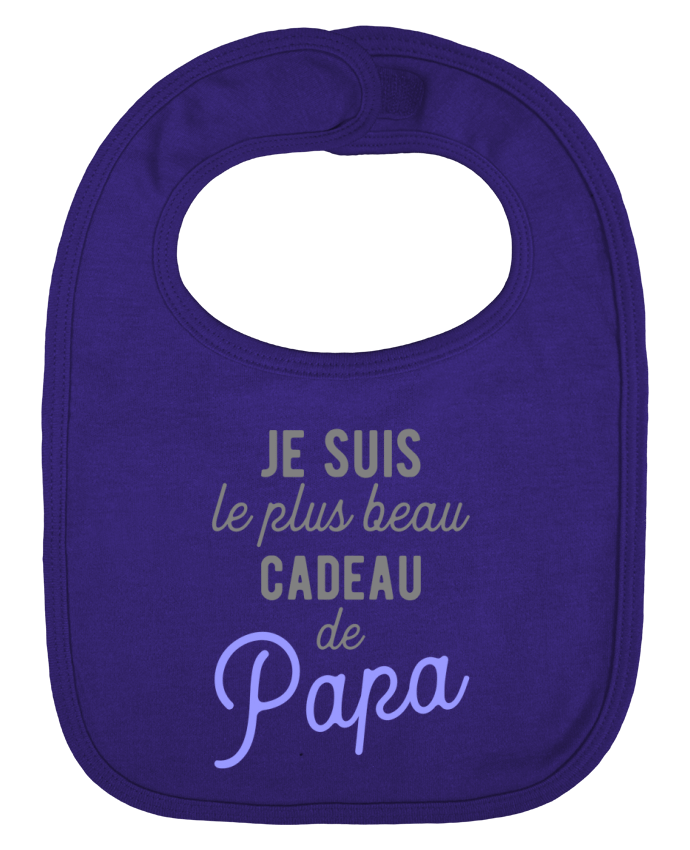Baby Bib plain and contrast Cadeau de papa humour by Original t-shirt