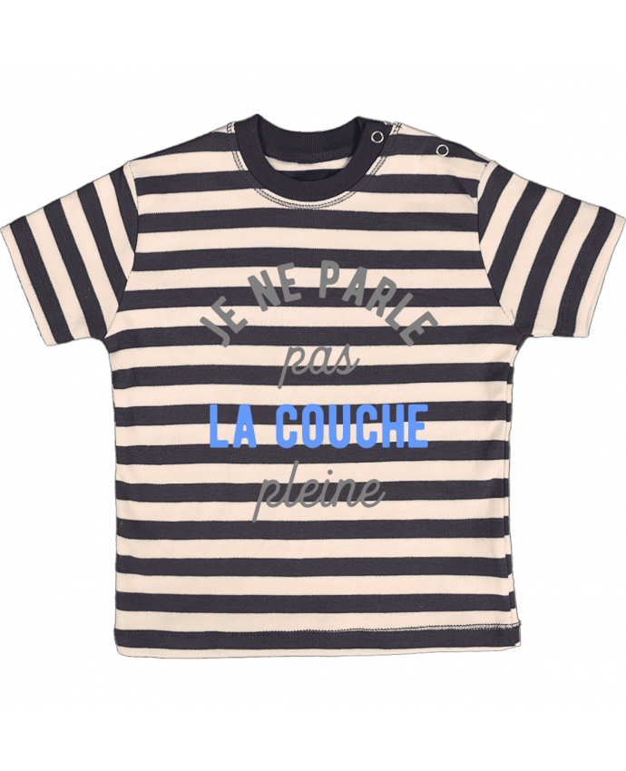 T-shirt baby with stripes La couche pleine drôle by Original t-shirt