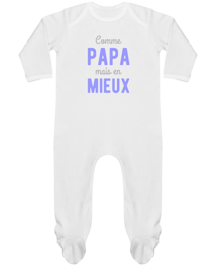 Baby Sleeper long sleeves Contrast Comme papa en mieux by Original t-shirt