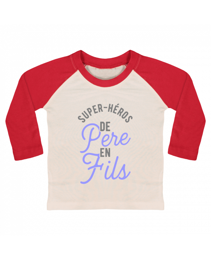 T-shirt baby Baseball long sleeve Super héros de père en fils cadeau by Original t-shirt