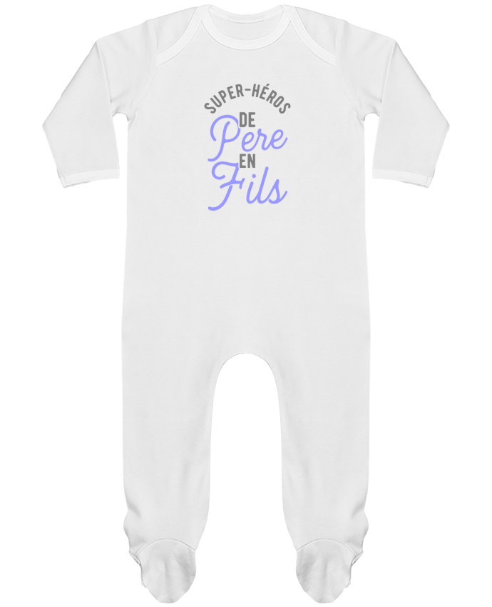 Baby Sleeper long sleeves Contrast Super héros de père en fils cadeau by Original t-shirt