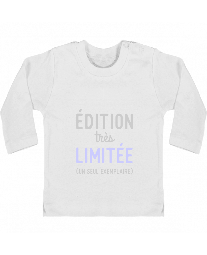 Baby T-shirt with press-studs long sleeve édition trés limitée cadeau naissance manches longues du designer Original t-shirt