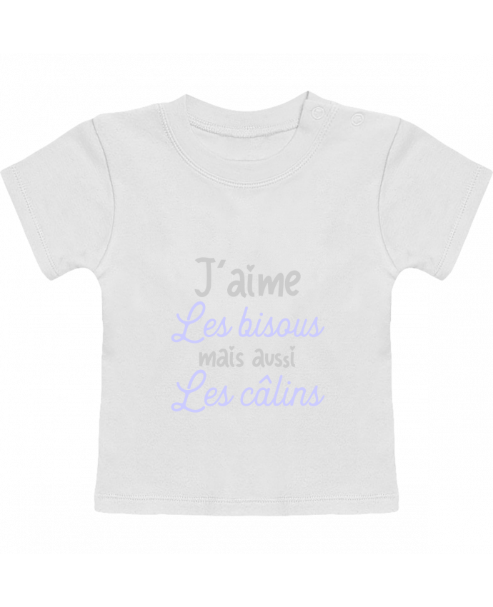 T-Shirt Baby Short Sleeve J'aime les bisous cadeau naissance bébé manches courtes du designer Original t-shirt