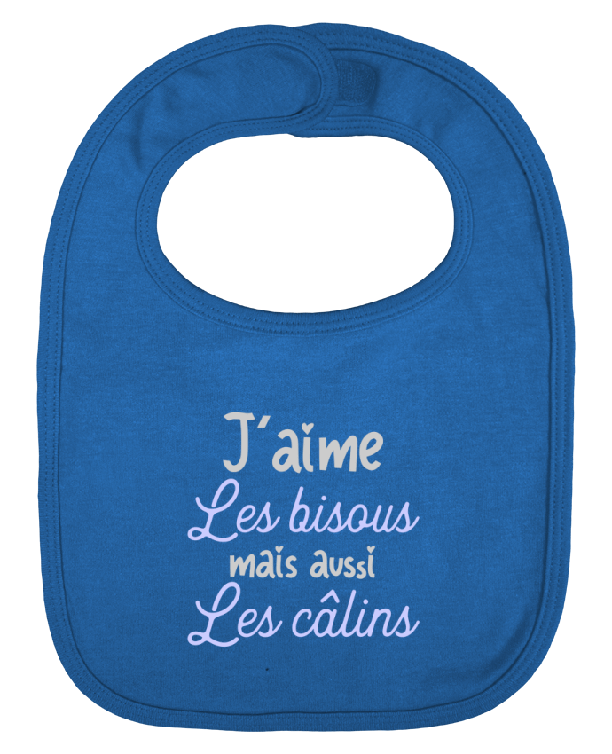 Bavoir bébé uni J'aime les bisous cadeau naissance bébé par Original t-shirt