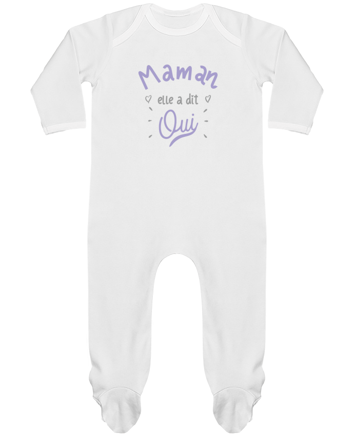 Baby Sleeper long sleeves Contrast Mamane elle a dit oui cadeau naissance bébé by Original t-shirt