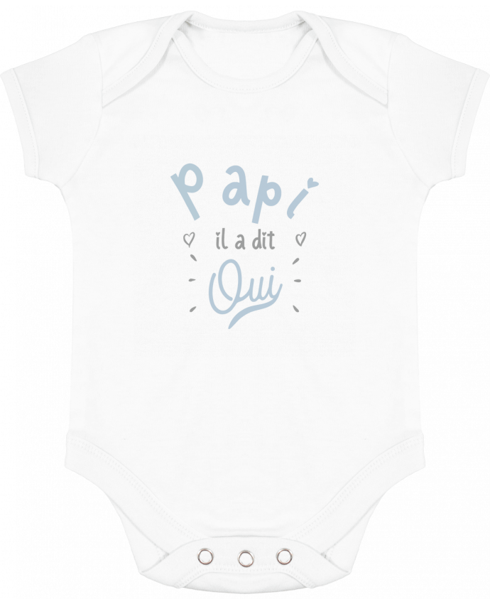 Body bébé manches contrastées Papi il a dit oui naissance cadeau bébé par Original t-shirt