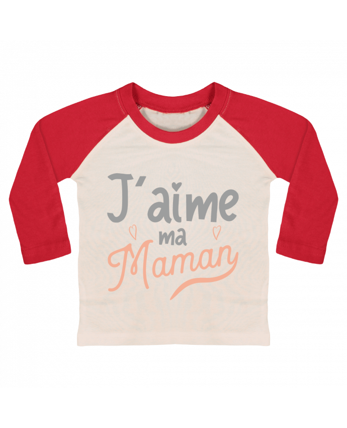 Camiseta Bebé Béisbol Manga Larga J'aime ma maman cadeau naissance bébé por Original t-shirt