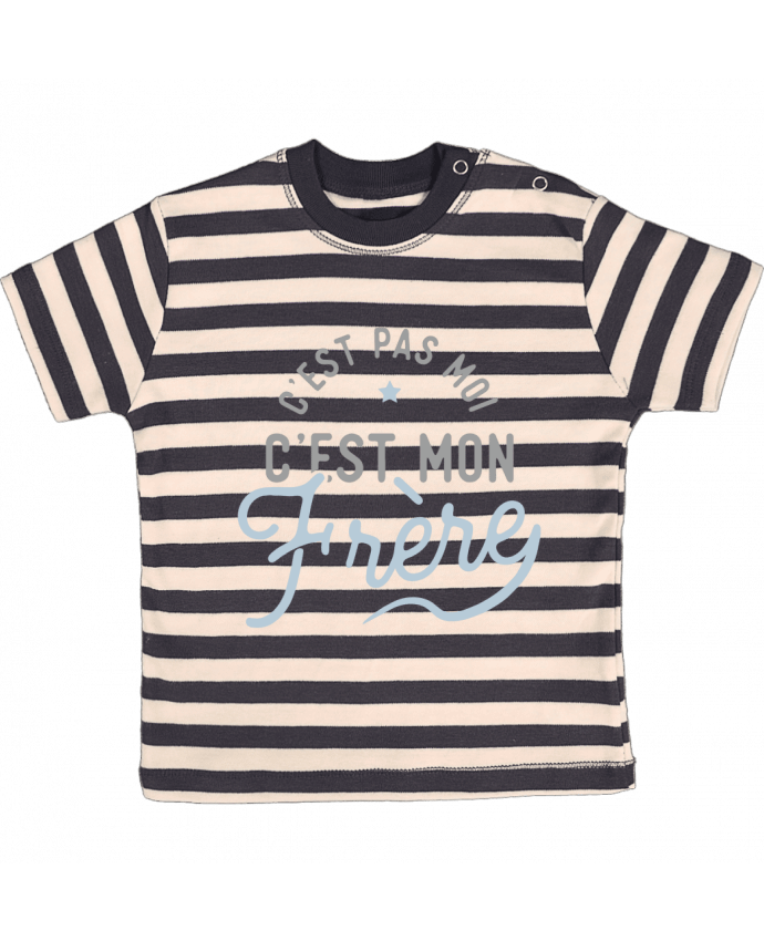 T-shirt baby with stripes C'est mon frère cadeau naissance bébé by Original t-shirt