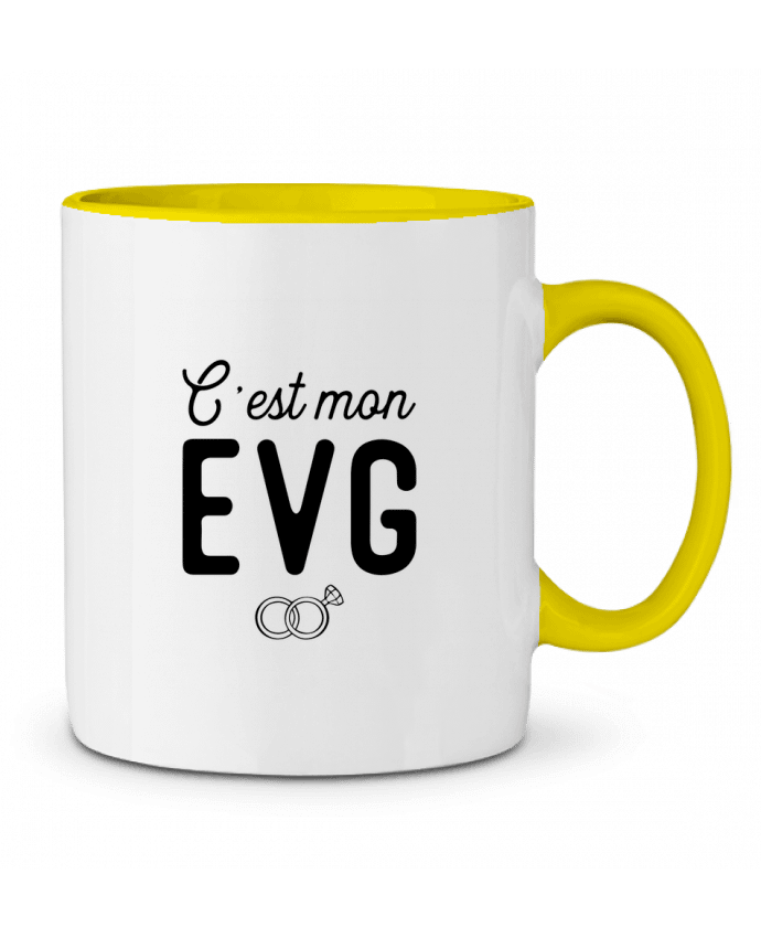 Two-tone Ceramic Mug C'est mon evg cadeau mariage evg Original t-shirt