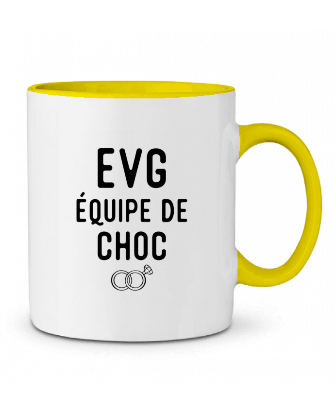 Two-tone Ceramic Mug équipe de choc mariage evg Original t-shirt