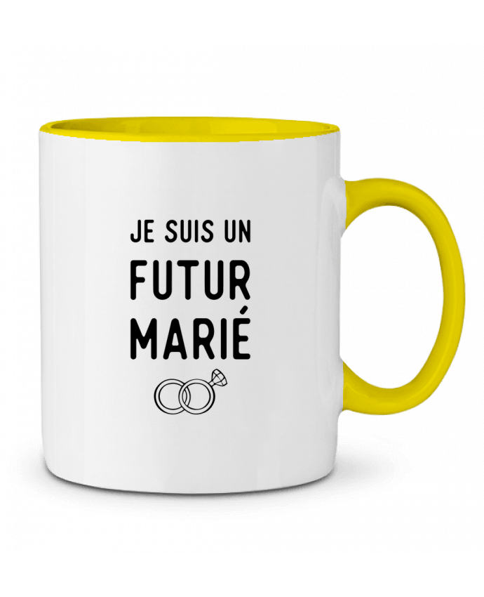 Two-tone Ceramic Mug Je suis un futur marié mariage evg Original t-shirt