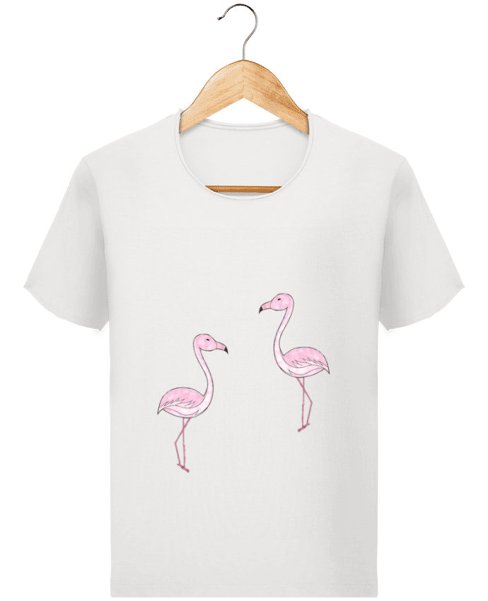  T-shirt Homme vintage Flamant Rose Dessin par K-créatif