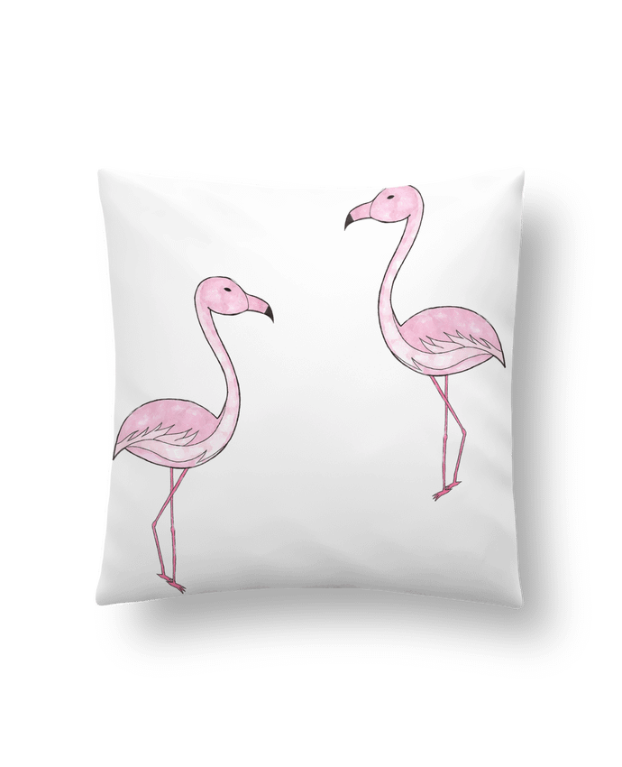 Cushion synthetic soft 45 x 45 cm Flamant Rose Dessin by K-créatif